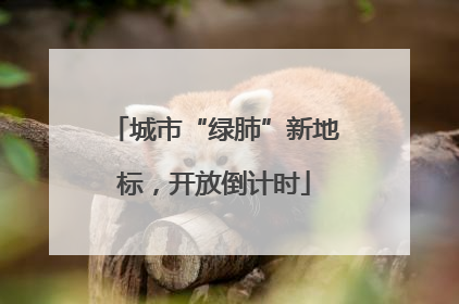 城市“绿肺”新地标，开放倒计时