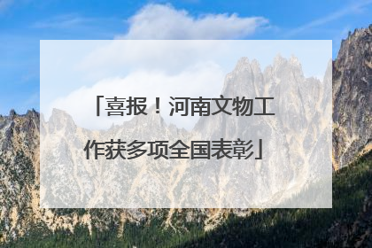 喜报！河南文物工作获多项全国表彰