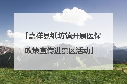 嘉祥县纸坊镇开展医保政策宣传进景区活动