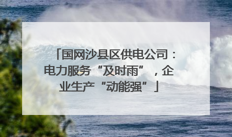 国网沙县区供电公司：电力服务“及时雨”，企业生产“动能强”