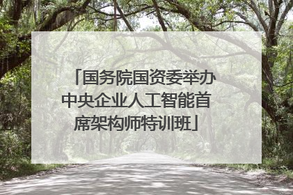 国务院国资委举办中央企业人工智能首席架构师特训班