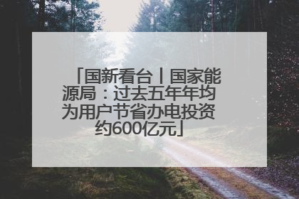 国新看台丨国家能源局：过去五年年均为用户节省办电投资约600亿元