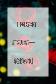 国足将启动新一轮换帅