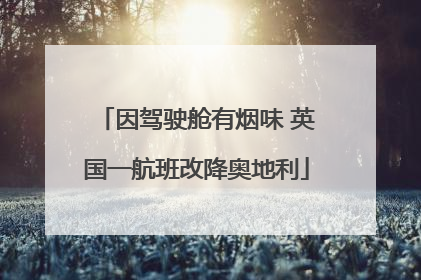 因驾驶舱有烟味 英国一航班改降奥地利