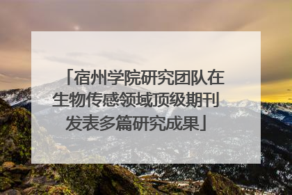 宿州学院研究团队在生物传感领域顶级期刊发表多篇研究成果