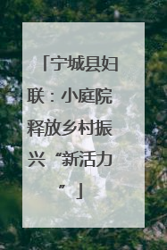 宁城县妇联：小庭院释放乡村振兴“新活力”