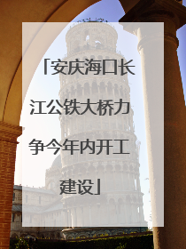 安庆海口长江公铁大桥力争今年内开工建设