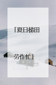夏日梯田劳作忙