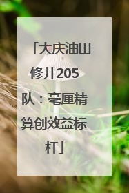 大庆油田修井205队：毫厘精算创效益标杆