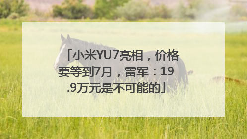 小米YU7亮相，价格要等到7月，雷军：19.9万元是不可能的