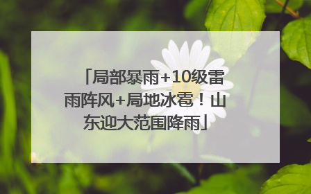 局部暴雨+10级雷雨阵风+局地冰雹！山东迎大范围降雨