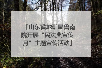 山东省地矿局鲁南院开展“民法典宣传月”主题宣传活动