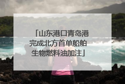 山东港口青岛港完成北方首单船舶生物燃料油加注