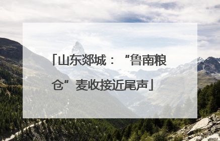 山东郯城：“鲁南粮仓”麦收接近尾声