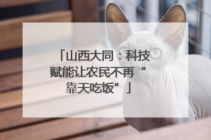 山西大同：科技赋能让农民不再“靠天吃饭”