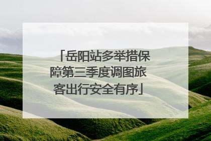 岳阳站多举措保障第三季度调图旅客出行安全有序