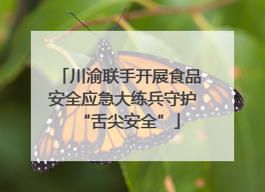川渝联手开展食品安全应急大练兵守护“舌尖安全”