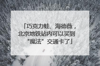 巧克力蛙、海德薇，北京地铁站内可以买到“魔法”交通卡了