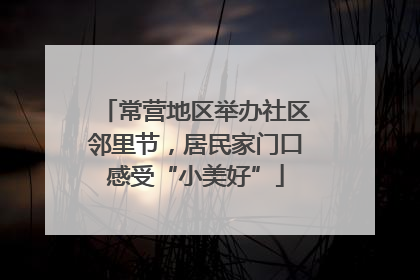 常营地区举办社区邻里节,居民家门口感受“小美好”