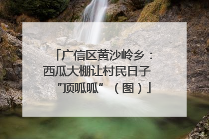 广信区黄沙岭乡：西瓜大棚让村民日子“顶呱呱”（图）