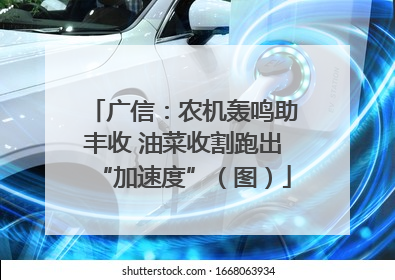 广信：农机轰鸣助丰收 油菜收割跑出“加速度”（图）