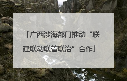 广西涉海部门推动“联建联动联管联治”合作