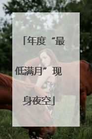 年度“最低满月”现身夜空