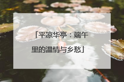 平凉华亭：端午里的温情与乡愁