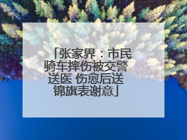 张家界：市民骑车摔伤被交警送医 伤愈后送锦旗表谢意