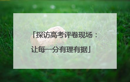 探访高考评卷现场：让每一分有理有据