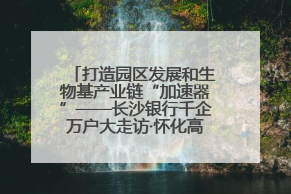 打造园区发展和生物基产业链“加速器”——长沙银行千企万户大走访·怀化高新区、生物基产业链专场活动举行