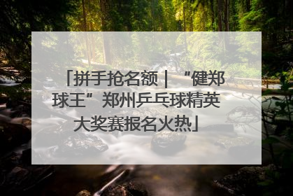 拼手抢名额｜“健郑球王”郑州乒乓球精英大奖赛报名火热