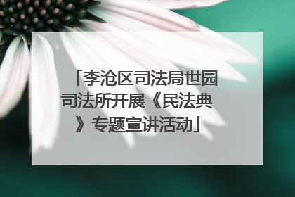李沧区司法局世园司法所开展《民法典》专题宣讲活动