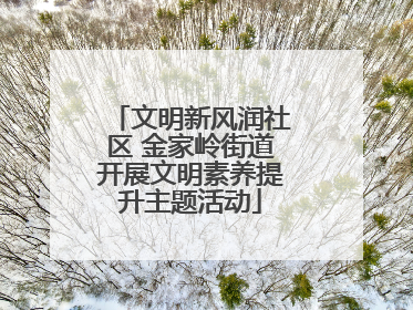 文明新风润社区 金家岭街道开展文明素养提升主题活动