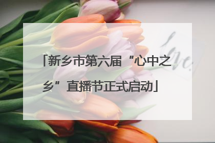 新乡市第六届“心中之乡”直播节正式启动