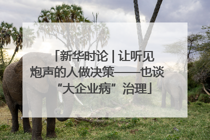 新华时论 | 让听见炮声的人做决策——也谈“大企业病”治理