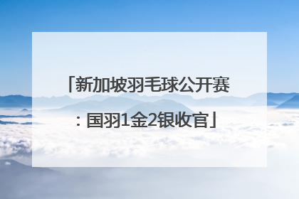 新加坡羽毛球公开赛：国羽1金2银收官