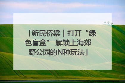 新民侨梁｜打开“绿色盲盒” 解锁上海郊野公园的N种玩法