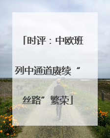 时评：中欧班列中通道赓续“丝路”繁荣