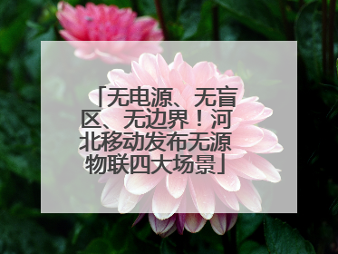 无电源、无盲区、无边界！河北移动发布无源物联四大场景
