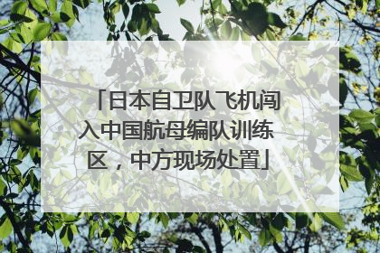日本自卫队飞机闯入中国航母编队训练区，中方现场处置