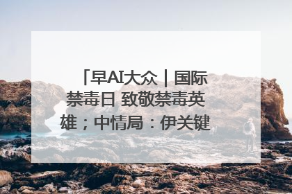 早AI大众｜国际禁毒日 致敬禁毒英雄；中情局：伊关键核设施被摧毁