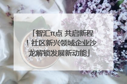 智汇π点 共启新程！社区新兴领域企业沙龙解锁发展新动能