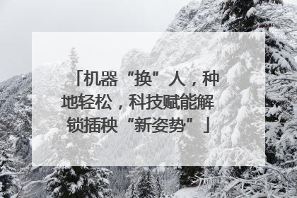 机器“换”人，种地轻松，科技赋能解锁插秧“新姿势”