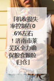 机收损失率控制在0.6%左右！济南市莱芜区全力确保粮食颗粒归仓