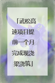 武松高速项目提前一个月完成现浇梁浇筑