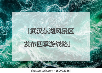 武汉东湖风景区发布四季游线路