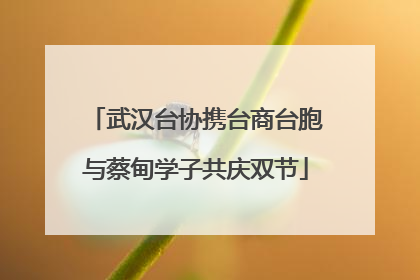 武汉台协携台商台胞与蔡甸学子共庆双节