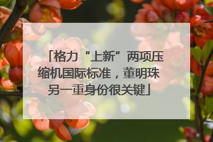 格力“上新”两项压缩机国际标准，董明珠另一重身份很关键