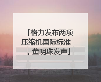 格力发布两项压缩机国际标准，董明珠发声